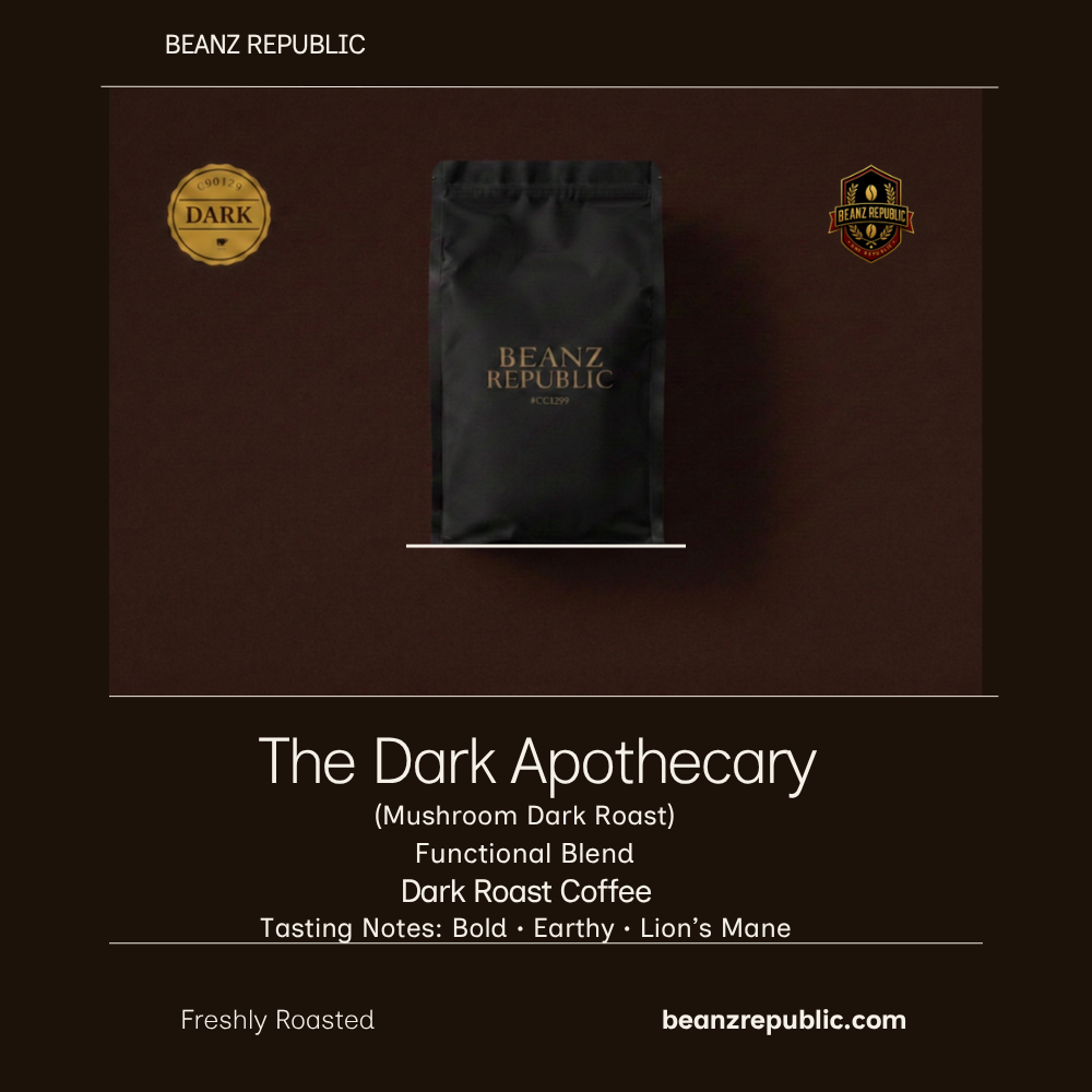 The Dark Apothecary (Coffee with Mushrooms Dark Roast)